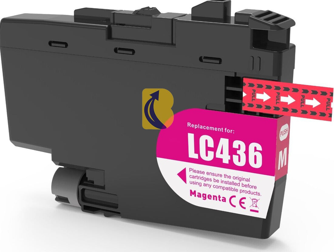 Top Banana's - Brother LC-436M Compatible Magenta Ink Cartridge 1,500 Print Yield