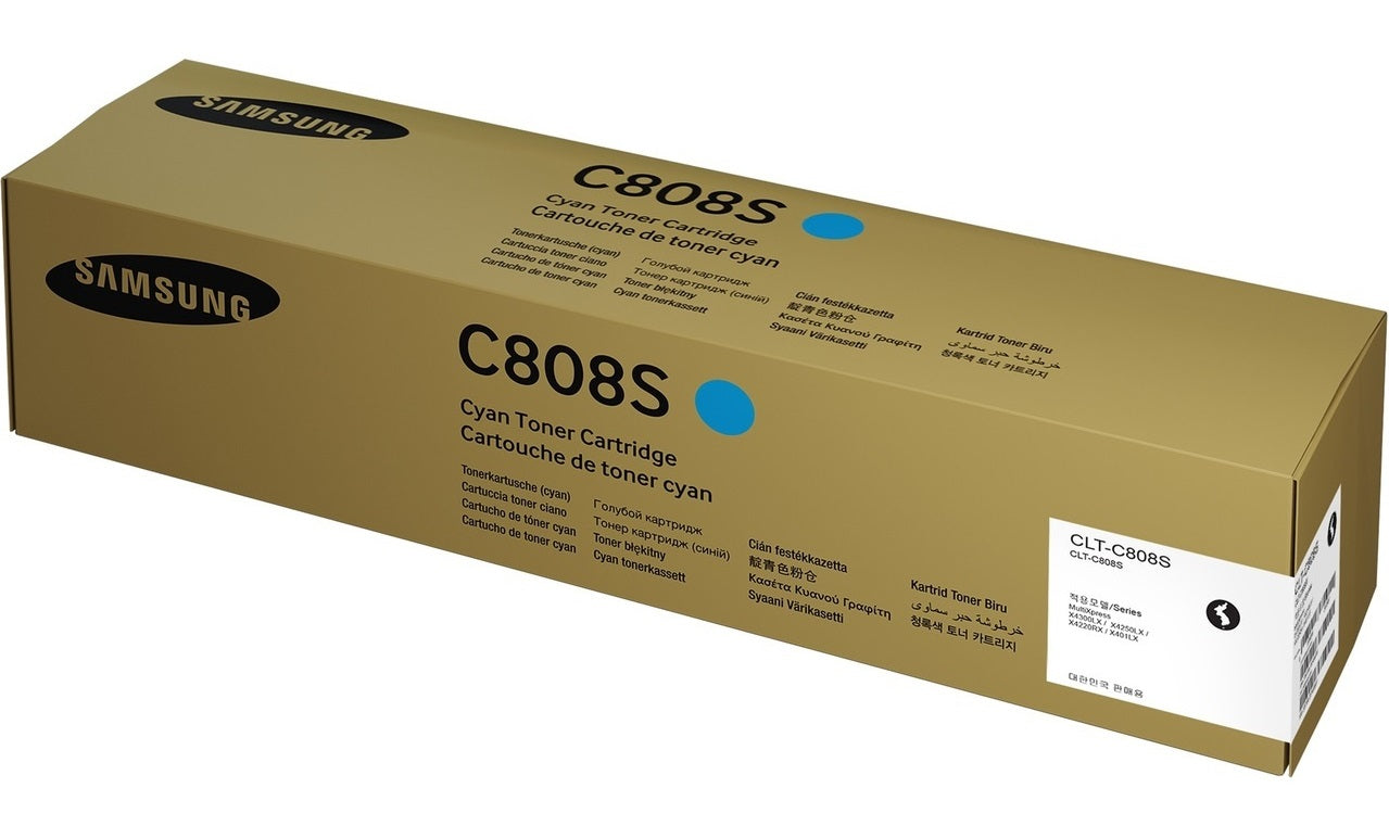 Genuine Samsung CLT-C808 Cyan Toner SS561A 20,000 Page
