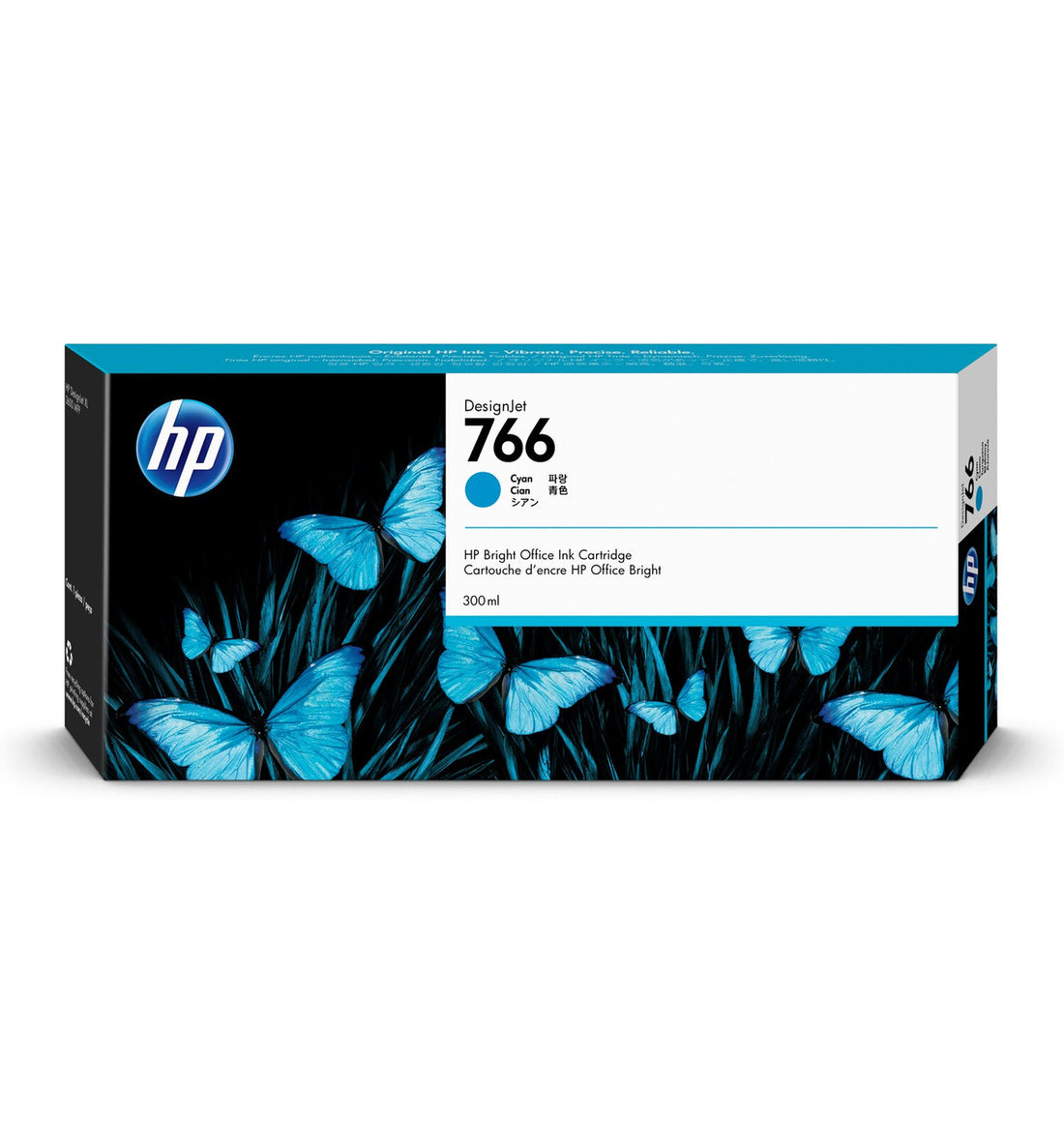 Genuine HP 766 300-ml Cyan DesignJet Ink Cartridge P2V89A