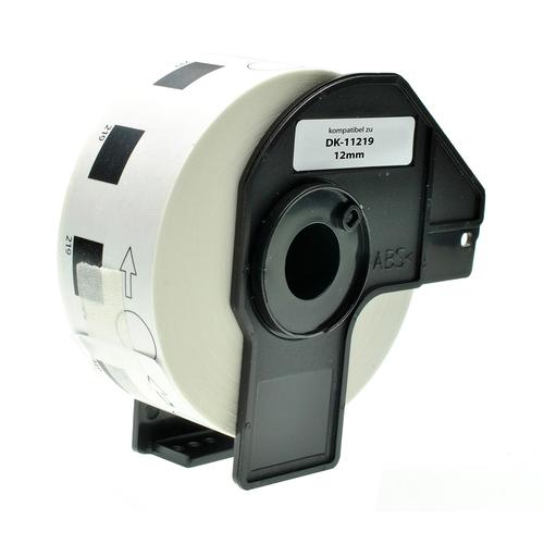 Brother DK-11219 Black on White Thermal Label Die-Cut Round Paper Roll Compatible 1200/rol