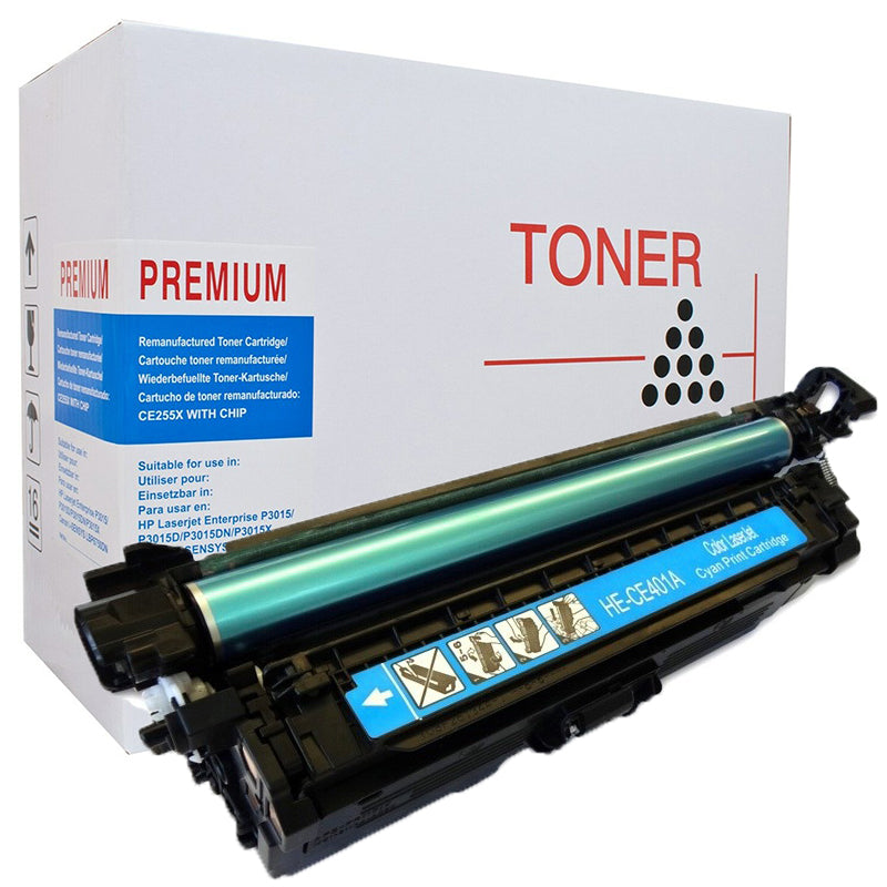 White Box HP 507A CE401A Cyan Toner Cartridge 6,000 Page