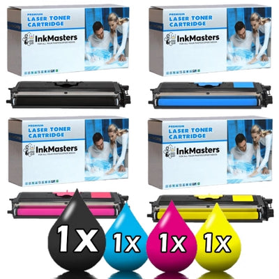 4-Pack Brother TN-150C TN-150M TN-150Y TN-150BK CMYK Compatible Toner Cartridges