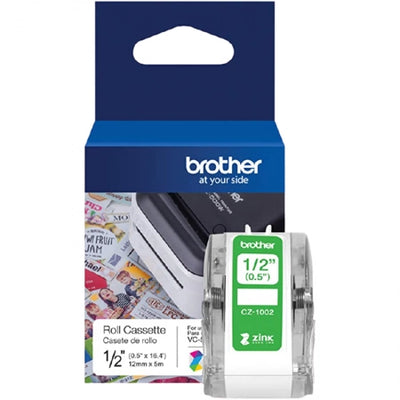 Brother CZ-1002 1/2 Colour Continuous Label Roll Cassette 12mm x 5m