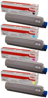 4 Pack OKI C810 Toner Cartridges (44059133-44059136) 1BK.1C,1M,1Y Compatible