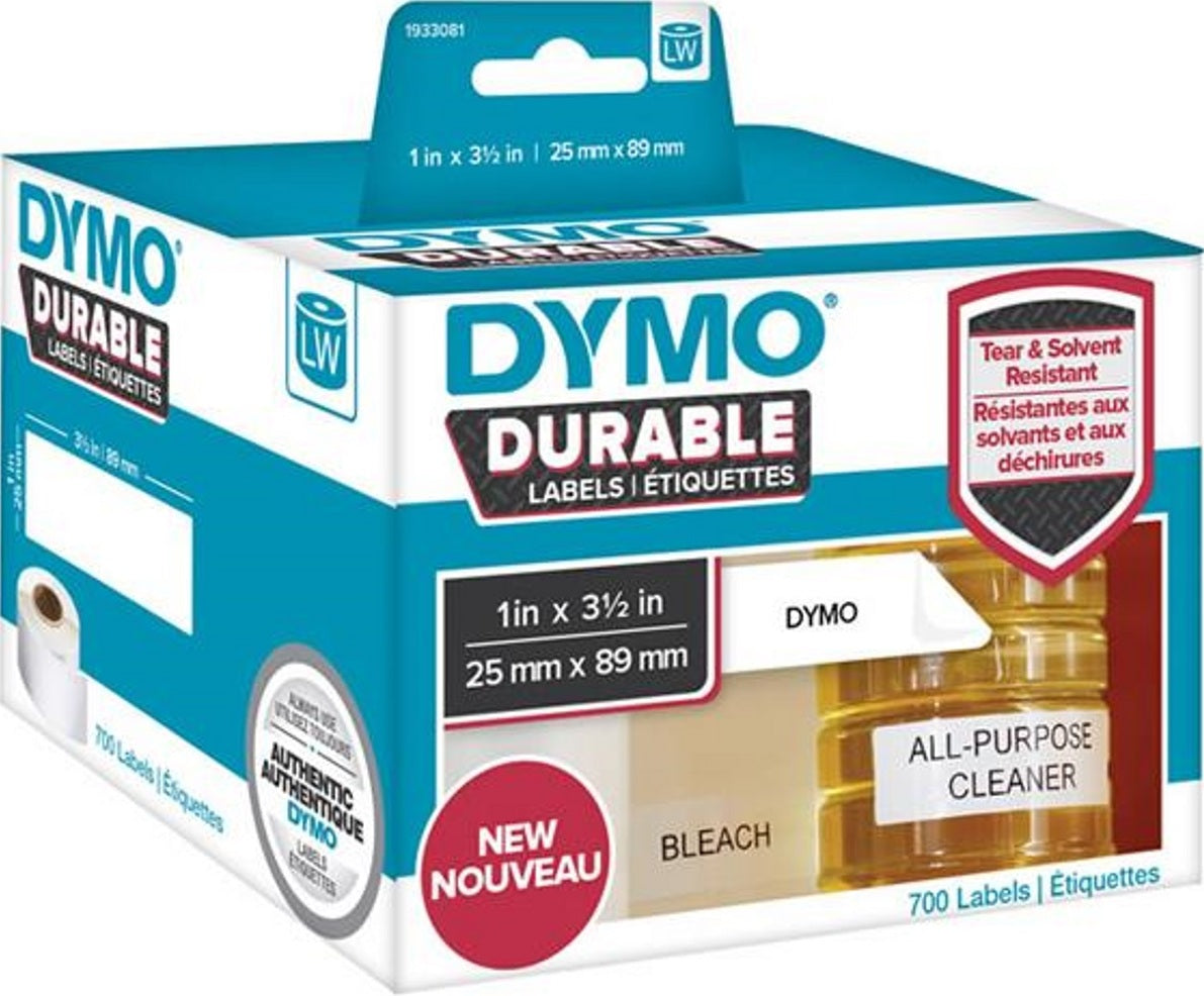 Genuine Dymo 1933081 Durable Industrial White Label Roll 700/rol