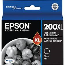 Epson 200XL C13T201192 Black Genuine Ink Cartridge 500 Print