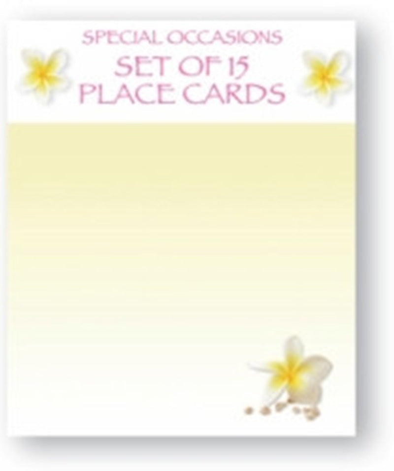 Yellow Frangipani Place Card Set