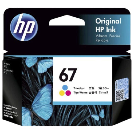 Genuine HP 67 Tricolour Ink Cartridge 3YM55AA 100 pages