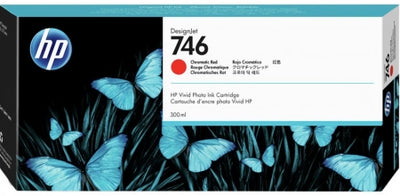 Genuine HP 746 Designjet Chromatic Red Ink Cartridge 300ml