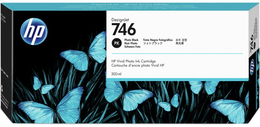 Genuine HP 746 Designjet Photo Black Ink Cartridge 300m