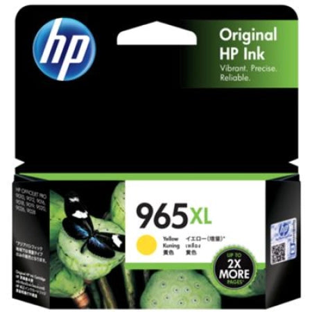 Genuine HP 965XL Yellow High Capacity Ink Cartridge 3JA83AA 1,600 Prints