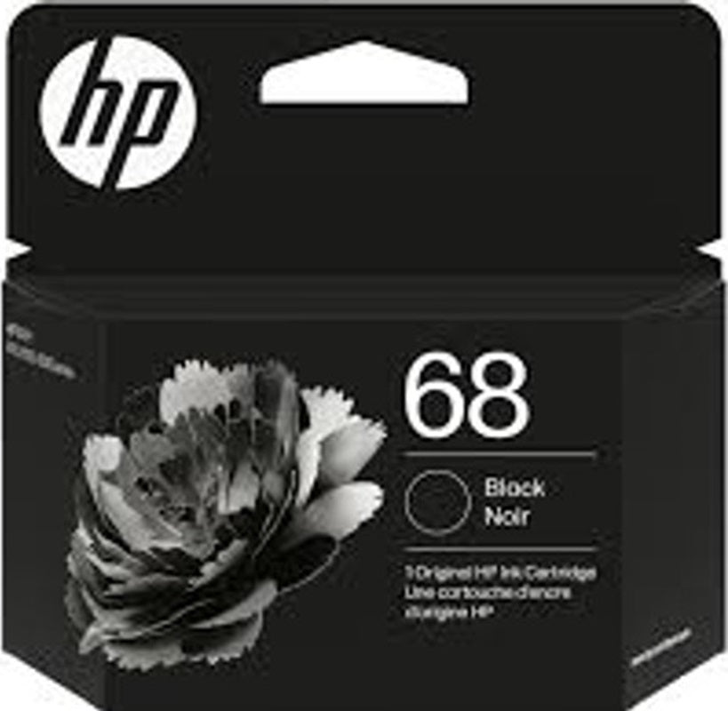 Genuine HP 68 Black Ink Cartridge 7FP21TA 160 Print