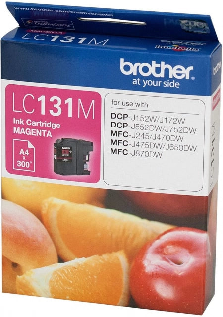 Brother LC-131M Genuine Magenta Ink Cartridge 300 Print Yield