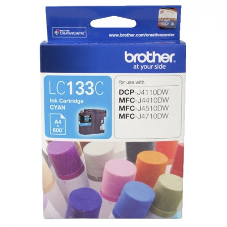 Genuine Brother LC-133C Cyan Ink Cartridge 600 Print Yield