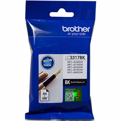 Genuine Brother LC3317BK Black Ink 550 Pages