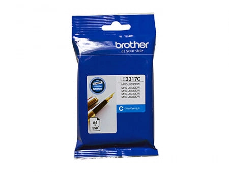 Genuine Brother LC3317C Cyan Ink 550 Pages