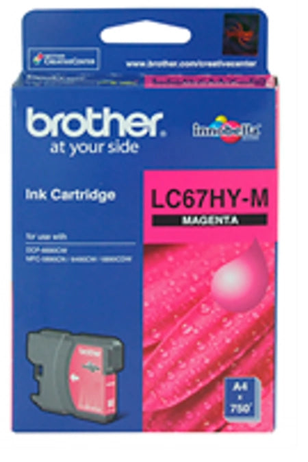 Genuine Brother LC67HYM Magenta Ink Cartridge 750 Pages