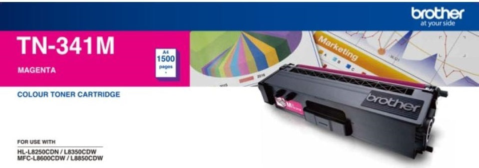 Genuine Brother TN341M Magenta Toner Cartridge 1.5K Print Yield