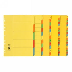 DIVIDERS MARBIG A4 MANILLA 1-20 TAB BRIGHT