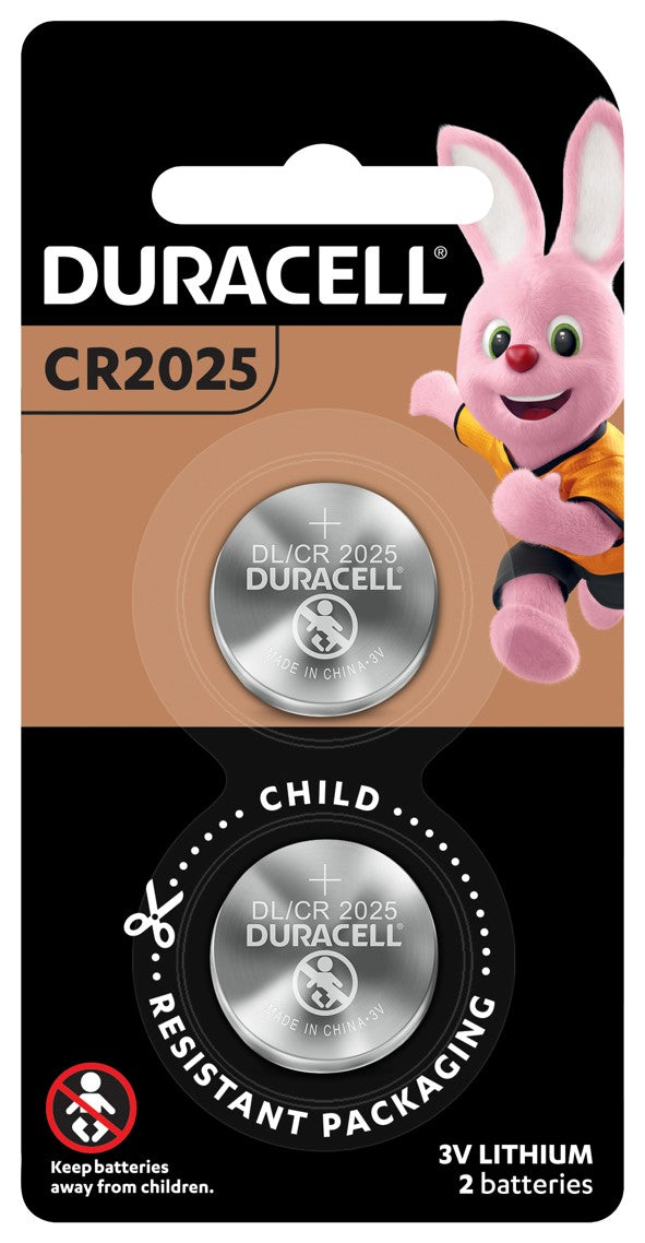 BATTERY DURACELL BUTTON CELL 2025 2PK
