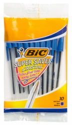 PEN BIC SUPER SAVER MEDIUM BLUE 10'