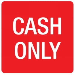 SP- SIGN APLI S/ADH PK1 CASH ONLY