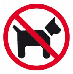 SP- SIGN APLI S/ADH PK1 DOGS FORBIDDEN