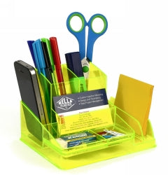 DESK ORGANISER ITALPLAST NEON YELLOW