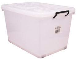 STORAGE BOX ITALPLAST 90LT WITH LID & ROLLER