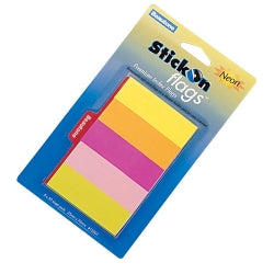 STICK ON FLAGS B/TONE 25X76 NEON