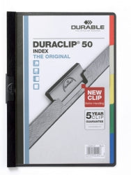 SP- FLAT FILE DURACLIP 50 A4 5 DIVISION BLACK