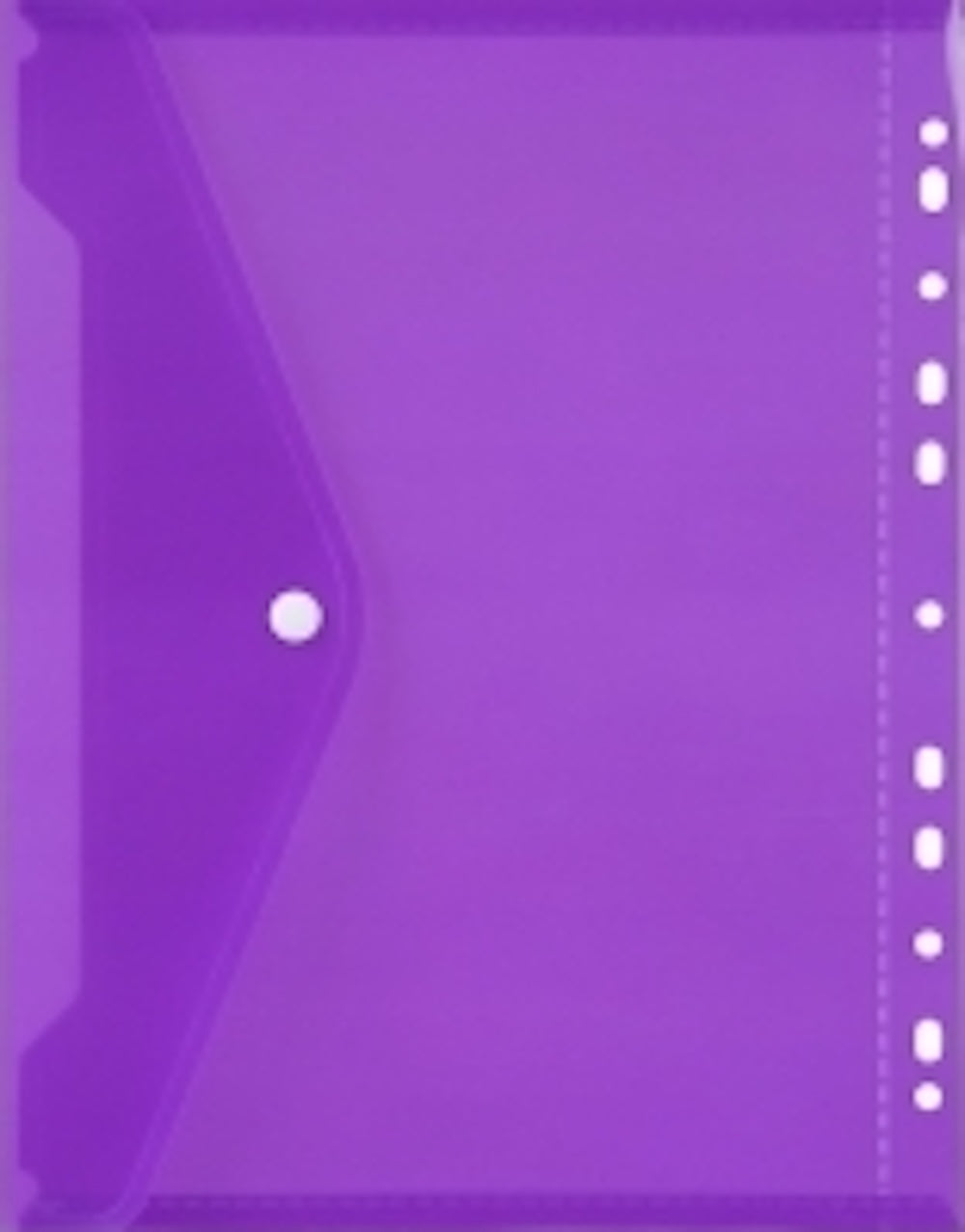 Marbig A4 Binder Pocket with Button Closure Purple