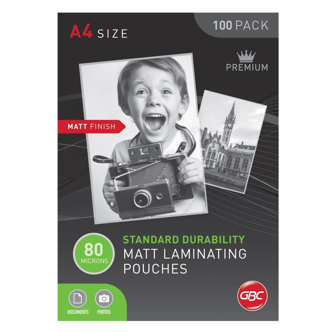 SP- LAMINATING POUCH GBC A4 80MICRON MATT CLEAR PK100