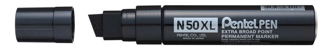 MARKER PENTEL 10.0-17.0MM PERMANENT & WATERPROOF N50XL BLACK