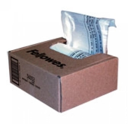 SHREDDER WASTEBAG FELLOWES FITS HOME & DESKSIDE MACHINES ( QTY 100 )