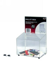 BALLOT/COMMENT BOX DEFLECTO A5 LANDSCAPE CLEAR 66601