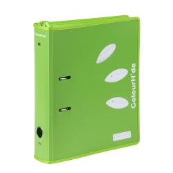 LEVER ARCH COLOURHIDE A4 70MM ZIPPER GREEN