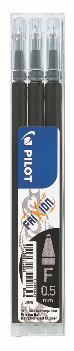 SP- PEN REFILL PILOT FRIXION 0.5MM BLACK PK3