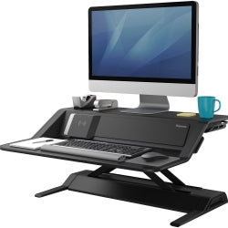 SP- SIT STAND WORKSTATION FELLOWES LOTUS DX BLACK