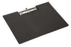 CLIPFOLDER MARBIG A4 LANDSCAPE PVC BLACK
