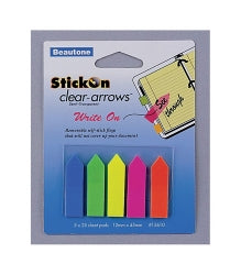 STICK ON ARROWS B/TONE 12X45 CLEAR ASST COL