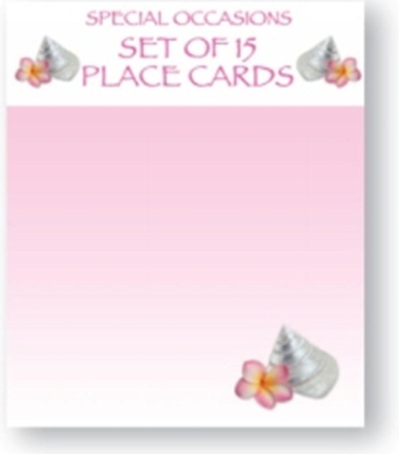 Pink Frangipani Place Card Set
