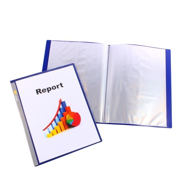 DISPLAY BOOK BANTEX A4 INSERT FIXED NAVY 20P