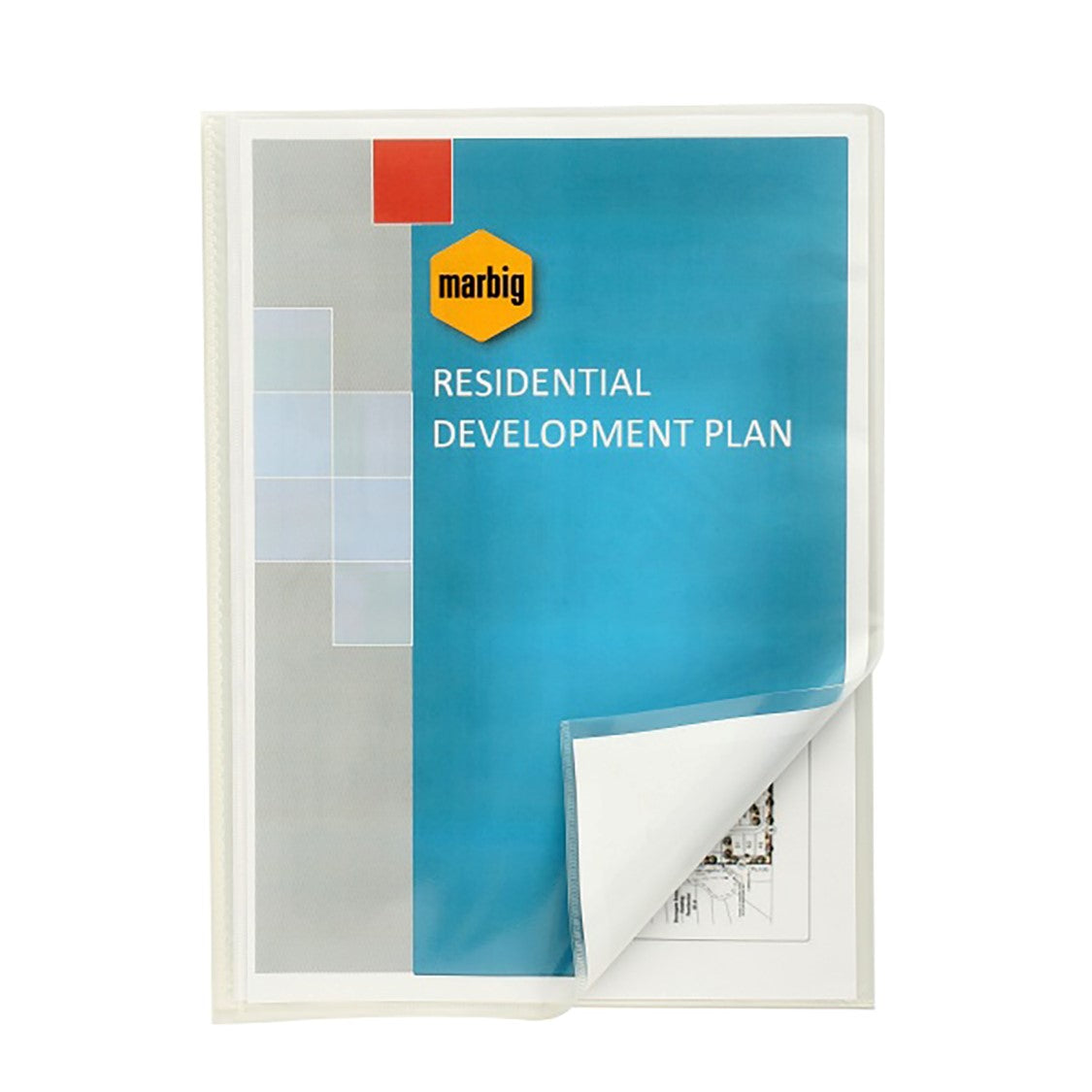 SP- DISPLAY BOOK MARBIG A3 FLIC FILE INSERT COVER 10 POCKET
