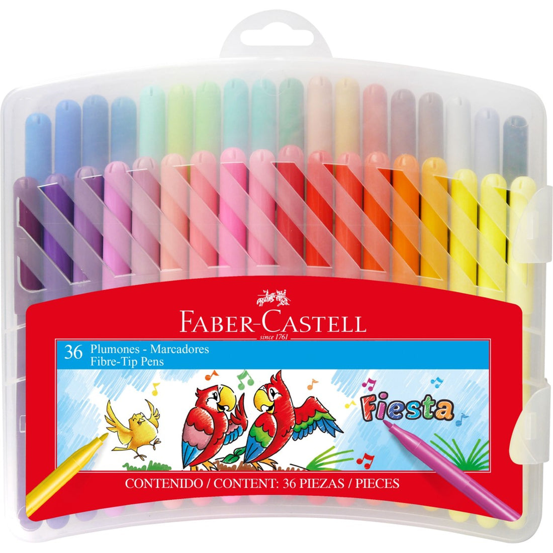 MARKER FABER-CASTELL COLOUR FIESTA FIBRE TIP PK36