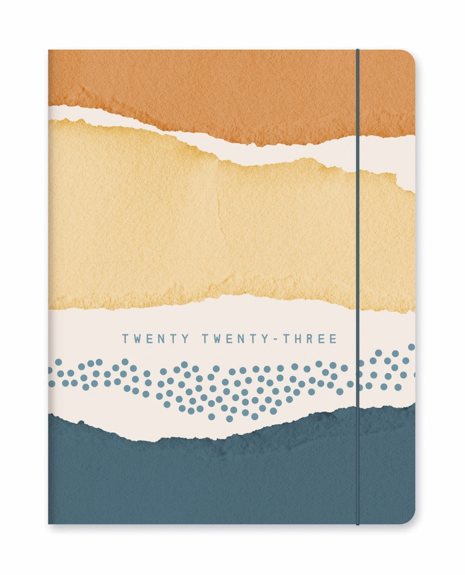 PLANNER 2023 ORANGE CIRCLE 190X248MM DESERT L/SCAPE ABSTRACT JUST RIGHT MTH