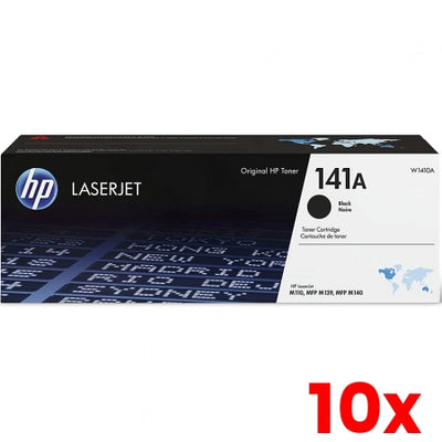 10 X Genuine HP 141A W1410A LaserJet Black Toner Cartridge 950 Prints