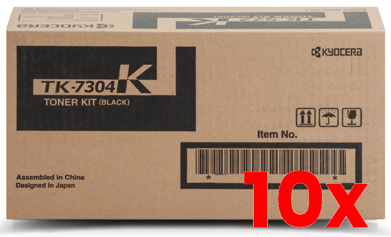 10 X Genuine Kyocera TK7304 Black Toner kit 15,000 Print