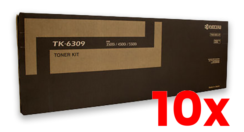 10 X Genuine Kyocera TK6309 Black Toner kit 35,000 Print