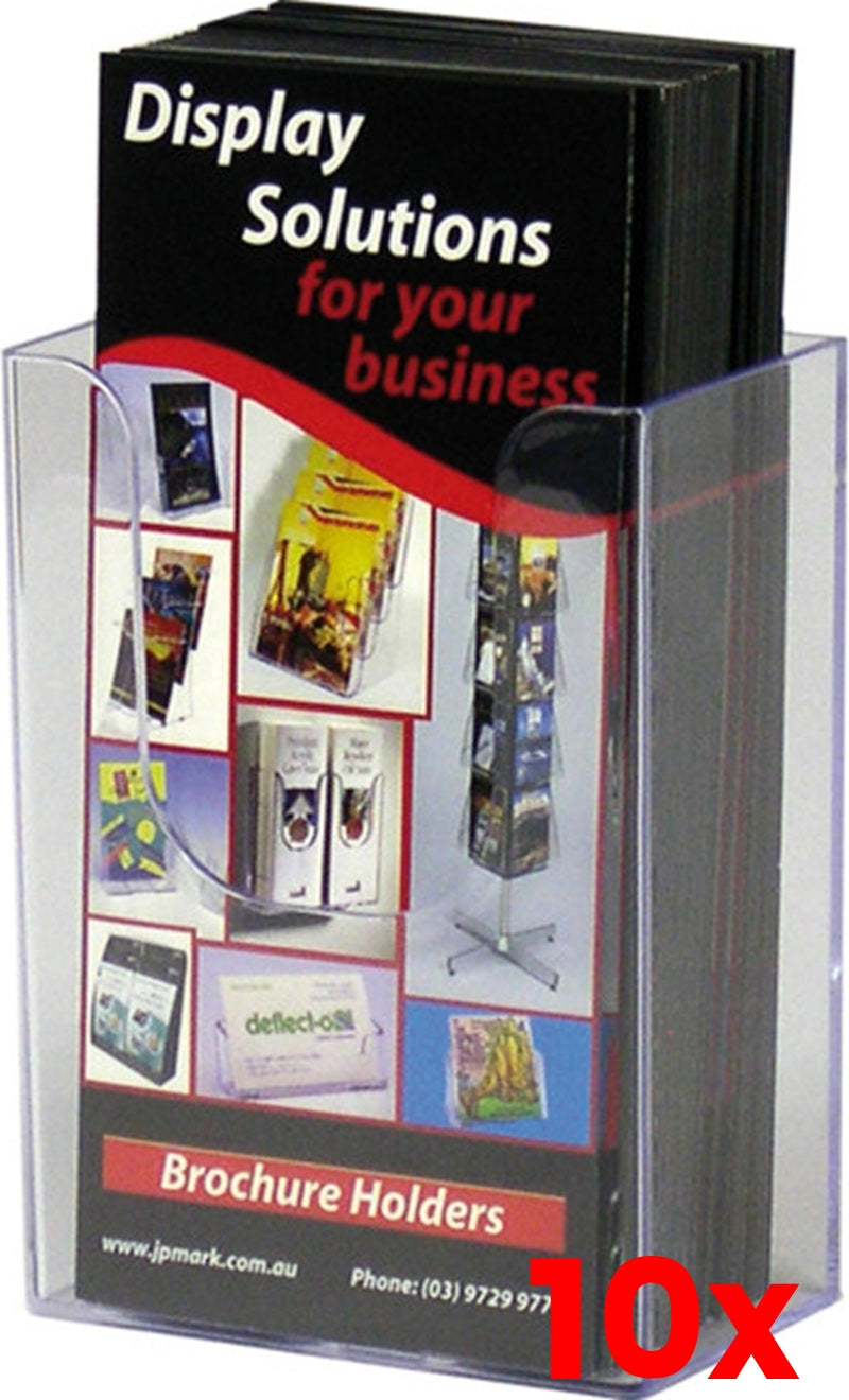 10 X Deflect-O Extra Capacity DL Wall Mount Brochure Holder 39123